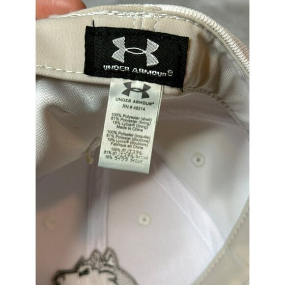 Northern Illinois University NIU Under Armour Huskies White Flex Baseball Cap - Picture 9 of 10